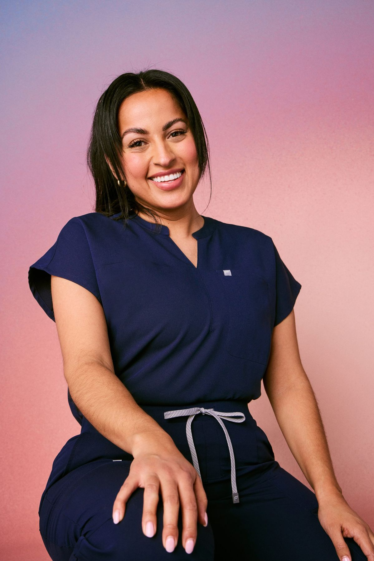 Healthcare professional in clinical setting